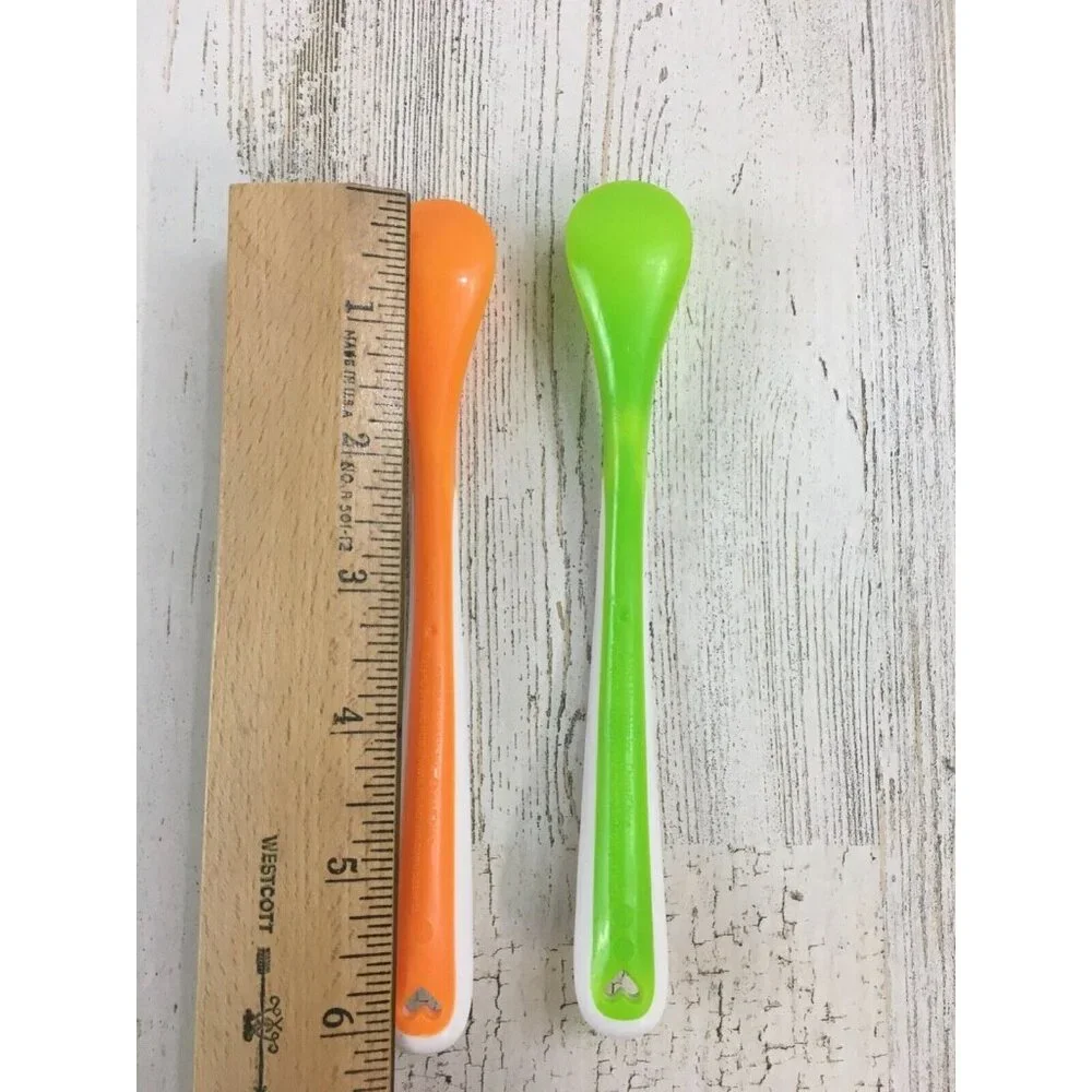 Munchkin Lot of 2 Baby Infant Spoons Plastic Flat